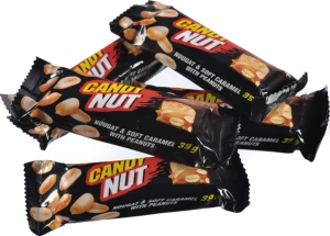 Цукерки глазуровані з нугою, м'якою карамеллю та арахісом Candy nut Roshen кг