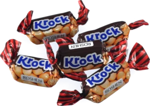 Цукерки глазуровані з арахісом Krock Roshen кг