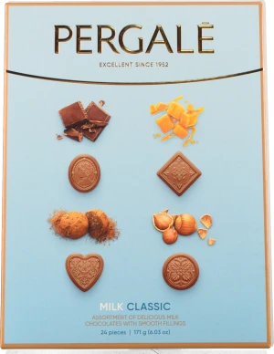 Цукерки Pergale 171г асорті молочний шоколад classic