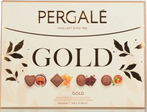 Цукерки Pergale 348г молочний шоколад gold