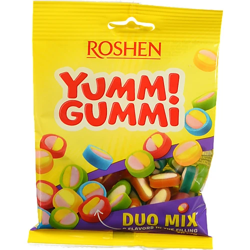 Цукерки желейні Duo Mix Yummi Gummi Roshen 70г купити в Одесі за