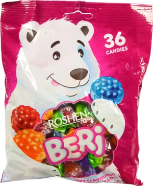 Карамель льодяникова з начинкою Beri Roshen 180г