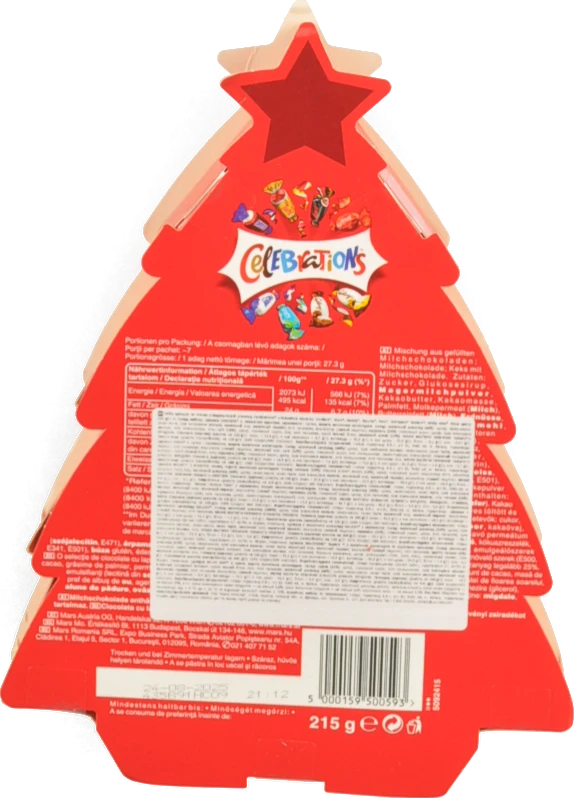 Набір цукерок та печива Новорічна ялинка Celebrations к/у 215г