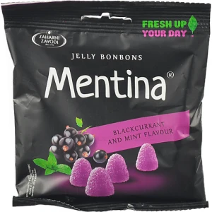 Цукерки Zaharni Zavodi 80г желейні чорна смородина мята Mentina