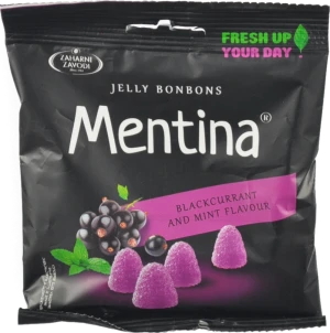 Цукерки Zaharni Zavodi 80г желейні чорна смородина мята Mentina
