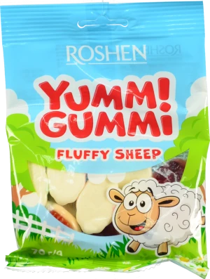 Цукерки Roshen 70г желейні yummi gummi fluffy sheep
