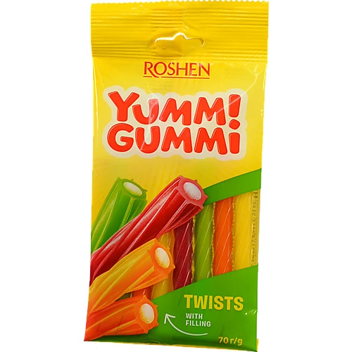 Цукерки желейні Roshen Yummi Gummi Twists 70г купити в Одесі за