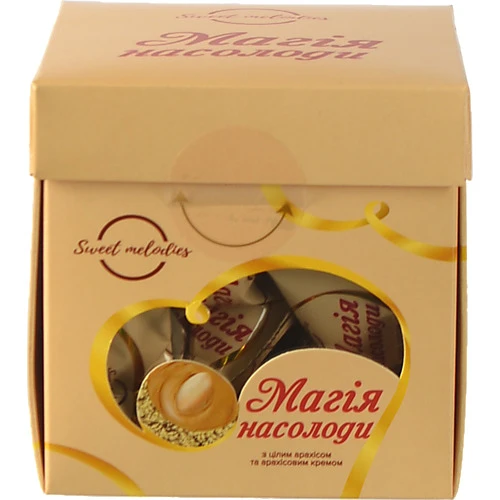 Цукерки Sweet melodies 170г магія насолоди арахіс крем