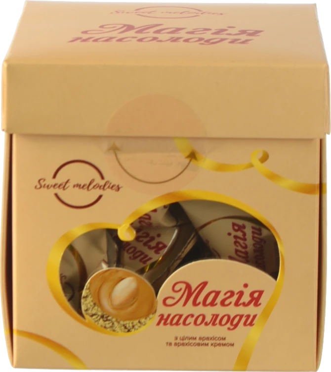 Цукерки Sweet melodies 170г магія насолоди арахіс крем