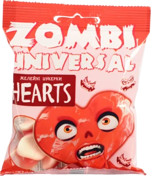 Цукерки желейні Zombi Universal 70г hearts