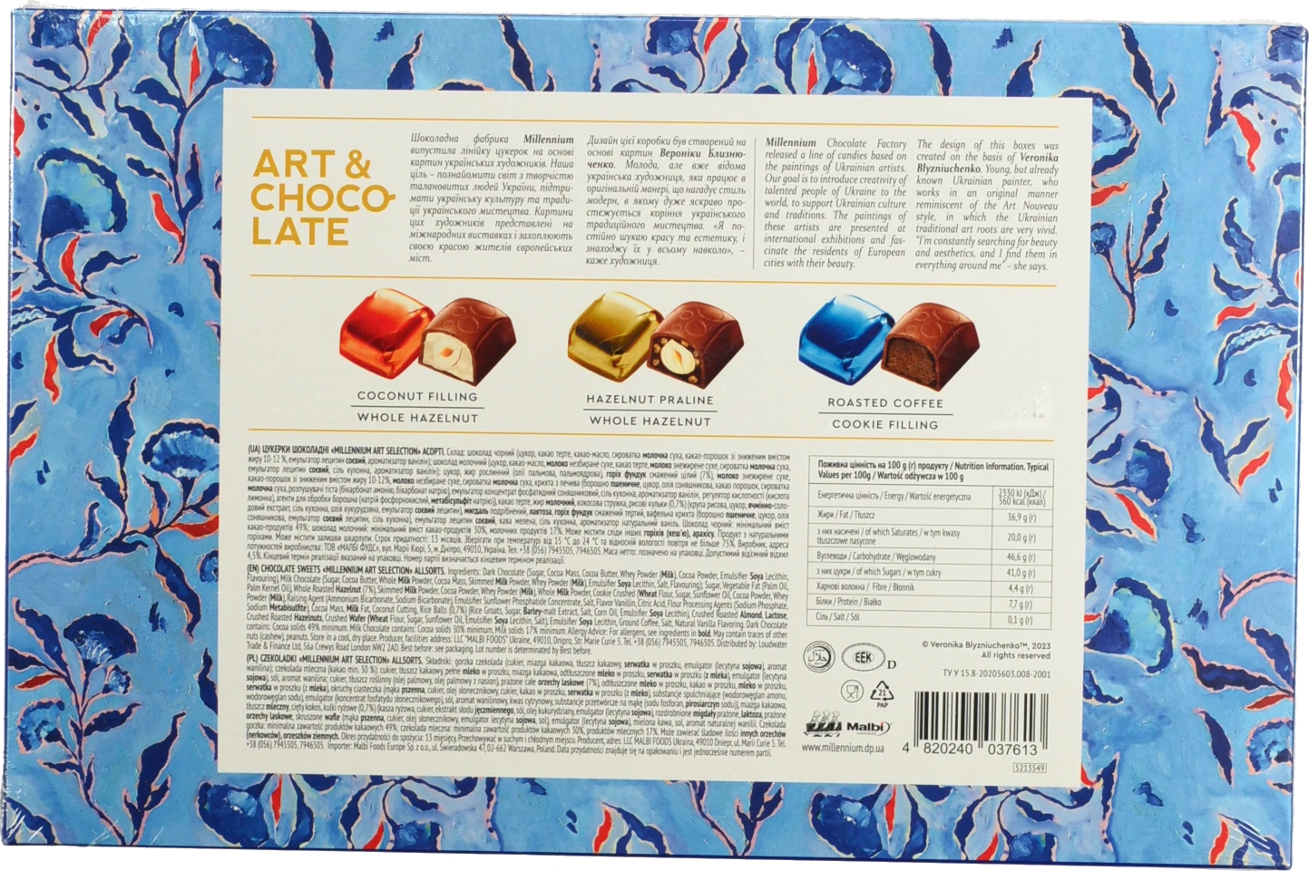 Цукерки Millennium Art Selection асорті 145г