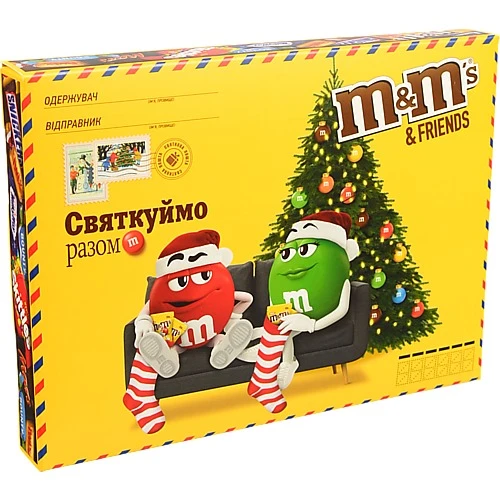 Набір драже цукерок батончиків печива та жувальних драже Середня бандероль M&M's&Friends к/у 190г