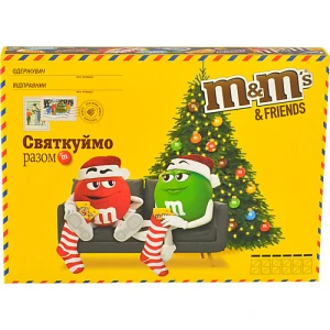 Набір драже цукерок батончиків печива та жувальних драже Середня бандероль M&M's&Friends к/у 190г