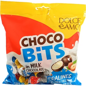 Цукерки Pszczolka 185г choco bits шоколадні