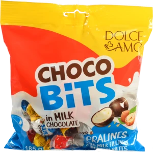 Цукерки Pszczolka 185г choco bits шоколадні