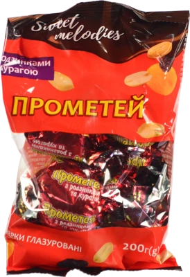 Цукерки Sweet melodies 200г прометей родзинки курага глазур