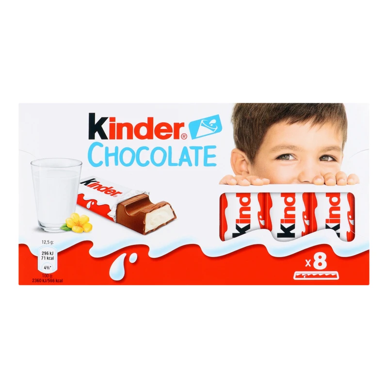 Шоколад молочний з молочною начинкою Chocolate Kinder к/у 100г