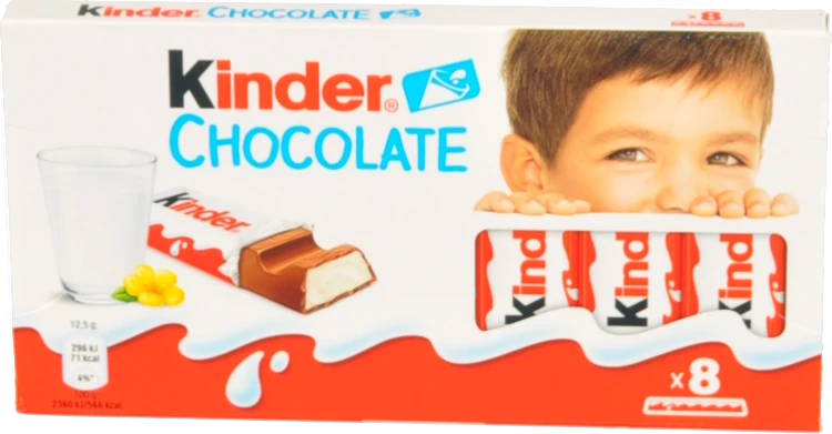 Шоколад молочний з молочною начинкою Chocolate Kinder к/у 100г