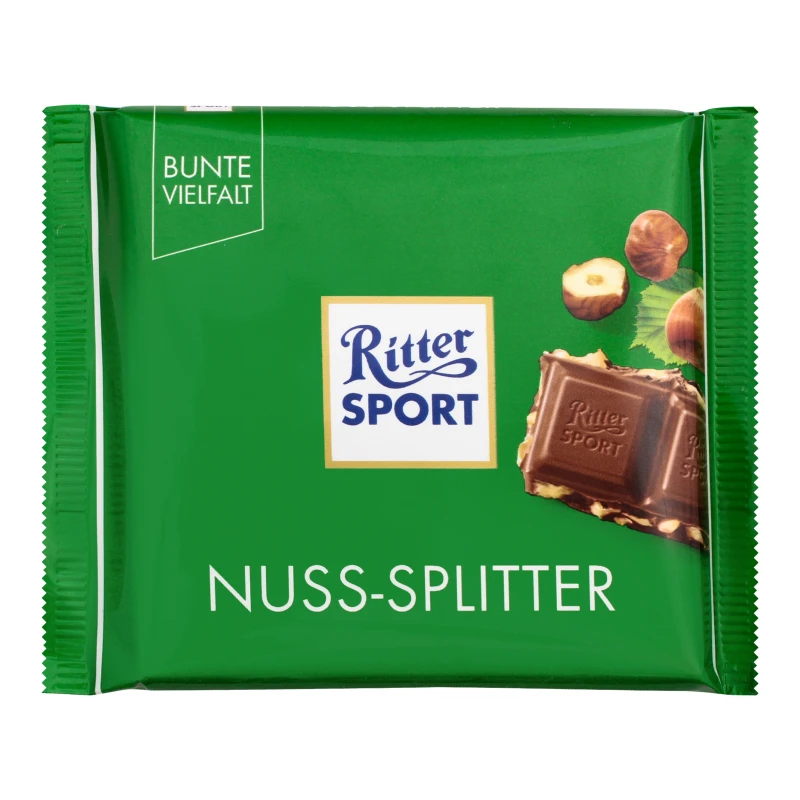 Шоколад молочний з лісовим горіхом Nuss-Splitter Ritter Sport м/у 100г