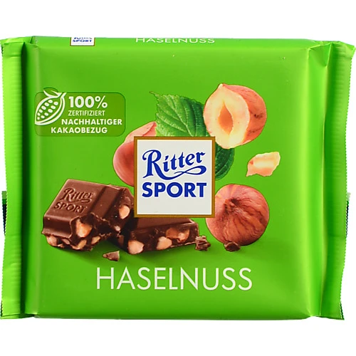 Шоколад молочний з лісовим горіхом Nuss-Splitter Ritter Sport м/у 100г