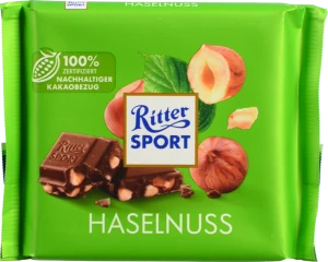 Шоколад молочний з лісовим горіхом Nuss-Splitter Ritter Sport м/у 100г