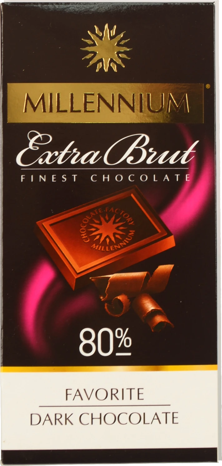 Шоколад 80% чорний Extra Brut Favorite Millennium к/у 100г