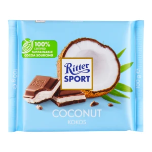 Шоколад молочний з кокосовою начинкою Kokos Ritter Sport м/у 100г