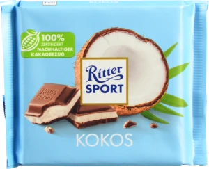 Шоколад молочний з кокосовою начинкою Kokos Ritter Sport м/у 100г