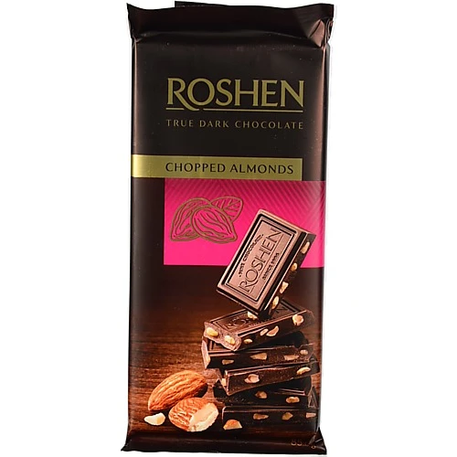 Шоколад чорний з підсоленим мигдалем Roshen м/у 85г
