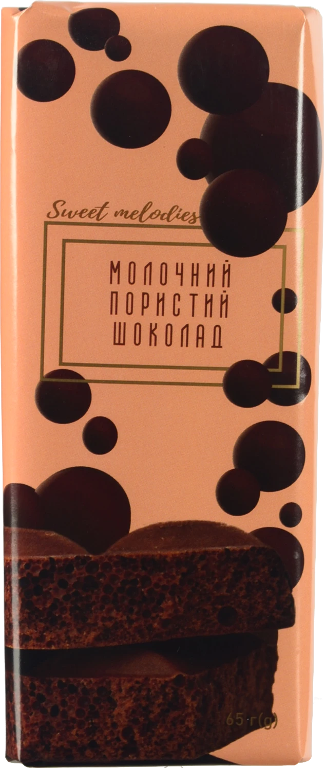 Шоколад Sweet Melodies 65г пористий молочний