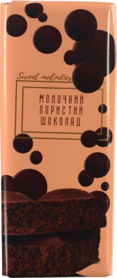 Шоколад Sweet Melodies 65г пористий молочний