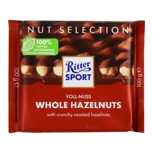 Шоколад молочний із цілими лісовими горіхами Ritter Sport м/у 100г