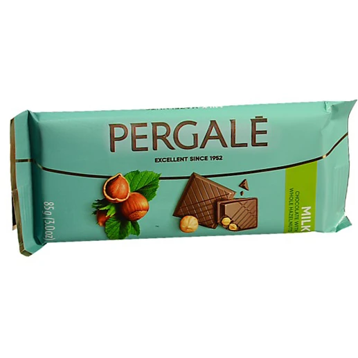 Шоколад Pergale 85гр молочний з фундуком