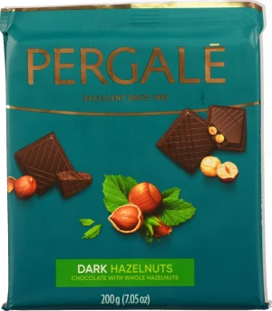 Шоколад Pergale 200гр темний з фундуком