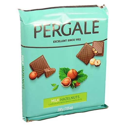 Шоколад Pergale 200гр молочний з фундуком