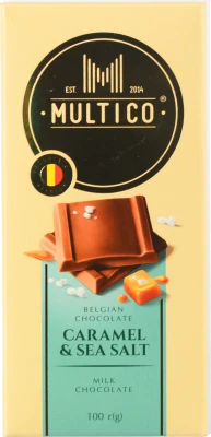 Шоколад Multico 100г молочний карамель морська сіль