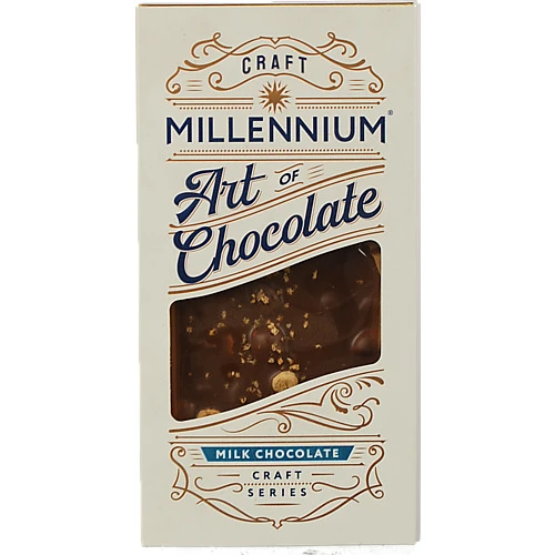 Шоколад молочний з мигдалем та печивом Амаретті Craft Series Millennium к/у 100г