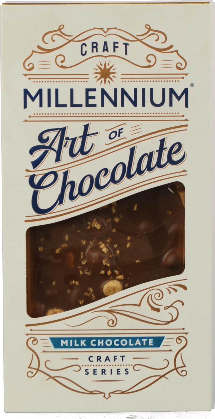 Шоколад молочний з мигдалем та печивом Амаретті Craft Series Millennium к/у 100г