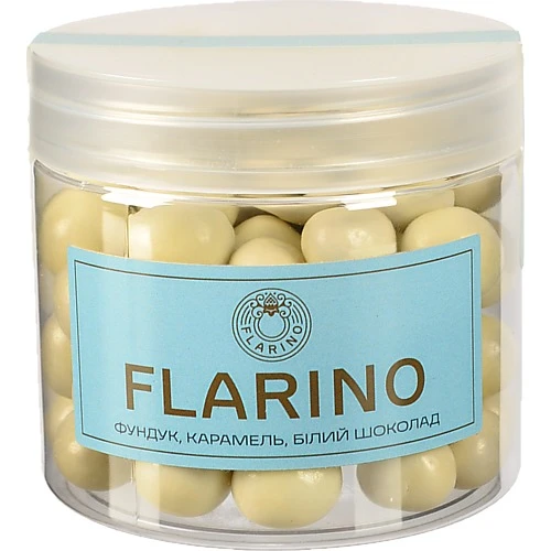 Фундук у карамелі покритий білим шоколадом Flarino п/б 180г