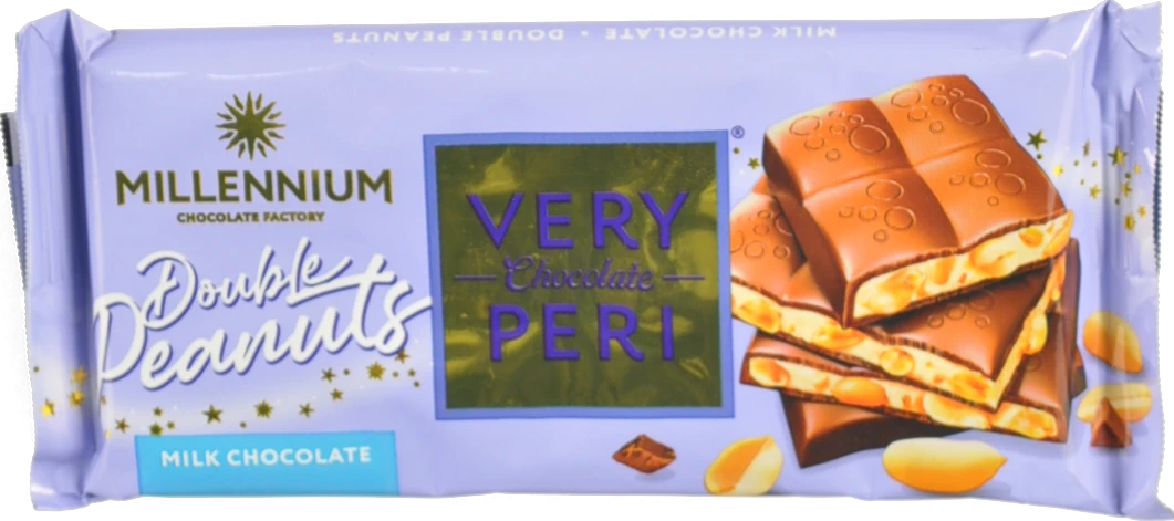 Шоколад молочний з начинкою подрібненим та цілим арахісом Very Peri Millennium м/у 105г