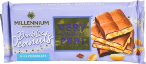 Шоколад молочний з начинкою подрібненим та цілим арахісом Very Peri Millennium м/у 105г