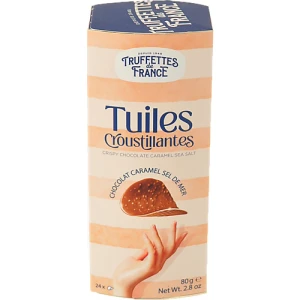 Чіпси з молочного шоколаду з карамеллю та морською сіллю Tuiles Truffettes de France к/у 80г