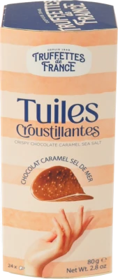 Чіпси з молочного шоколаду з карамеллю та морською сіллю Tuiles Truffettes de France к/у 80г