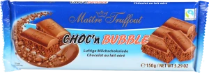 Шоколад Maitre Truffout 150г chocn bubble пористий молочний