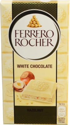 Шоколад білий з горіховою начинкою та подрібненими лісовими горіхами Ferrero Rocher к/у 90г