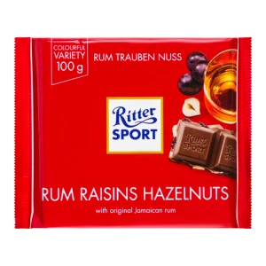 Шоколад Ritter Sport 100г ром родзинки лісові горіхи