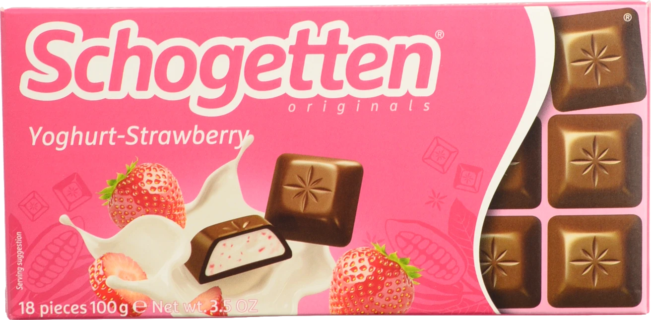 Шоколад молочний Yoghurt-Strawberry Schogetten к/у 100г