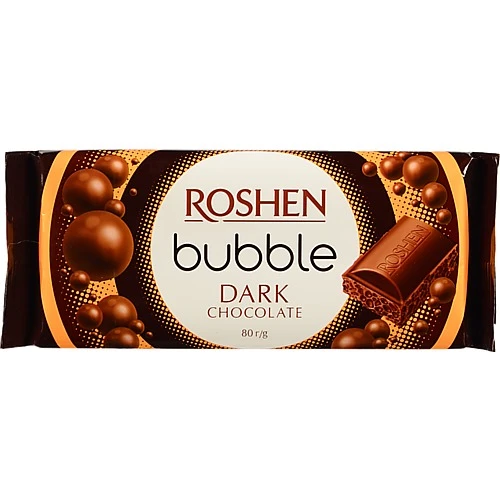 Шоколад пористий Dark Bubble Roshen м/у 80г