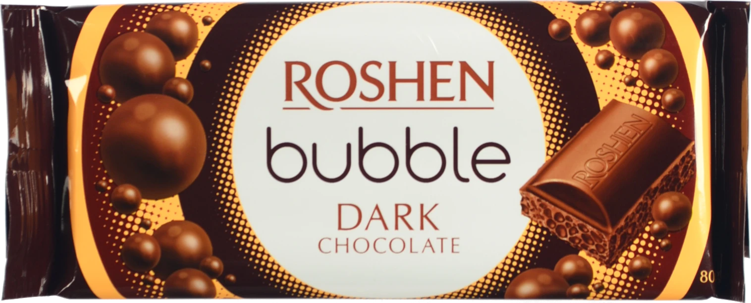 Шоколад пористий Dark Bubble Roshen м/у 80г