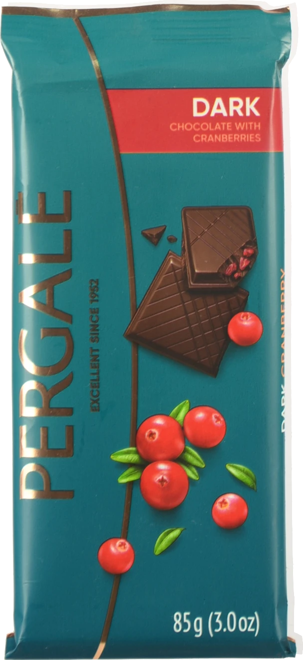 Шоколад Pergale 85гр чорний з журавлиною